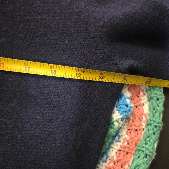 Christian Lacroix Navy V Neck Sweater 2 Ply Cashmere Size M - Picture 9 of 9